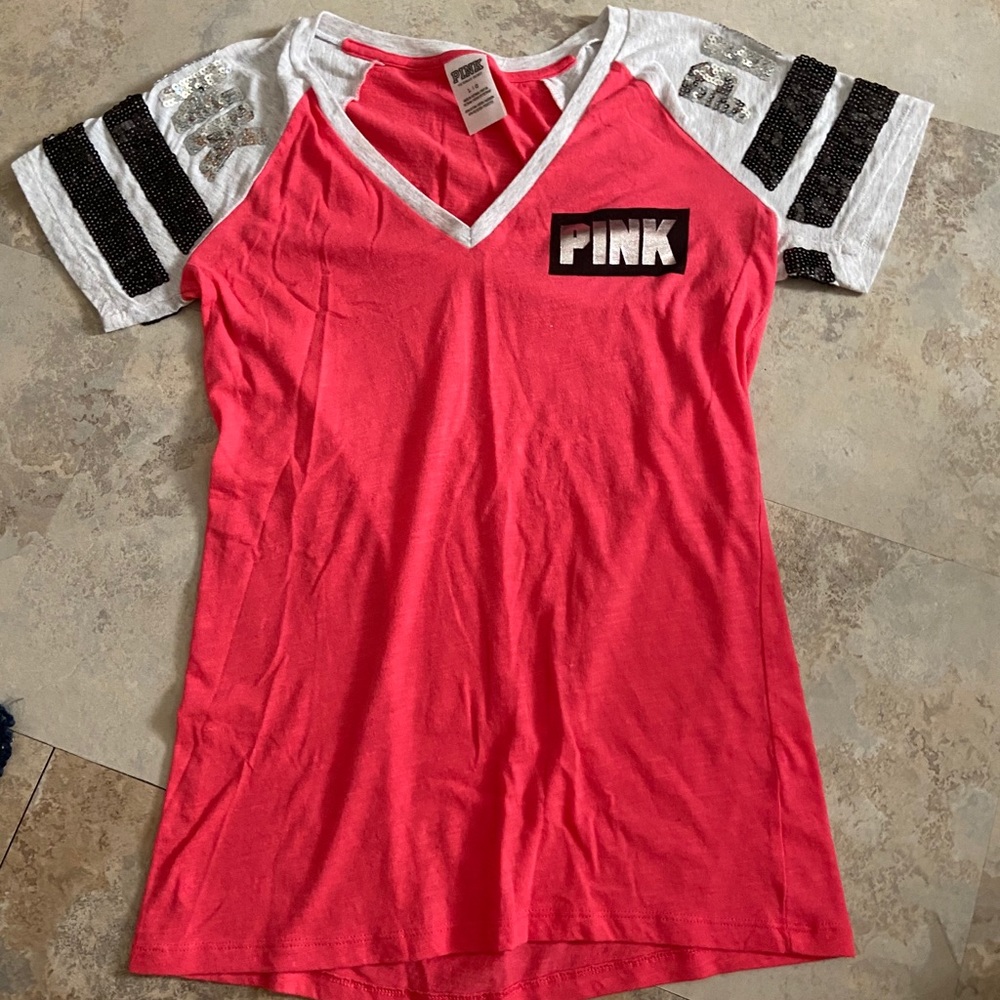 pink brand sparkly shirt